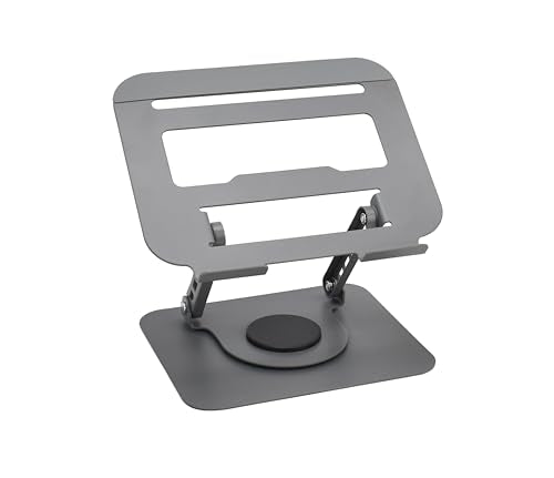 Laptop Stand Ergonomic Design, Adjustable Angel and Height, Foldable fits for laptops, notebooks up to 17.3 Inch (Grey) - color: Grey