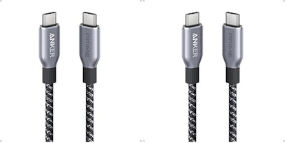 Anker Prime USB C to USB C Cable, 240W Fast Charging Cord, Upcycled-Braided Nylon with 100-Year Bend Durability for iPhone 17 Series, MacBook, Galaxy S24(3 FT) (Pack of 2) - size: 3FT (Pack of 2)