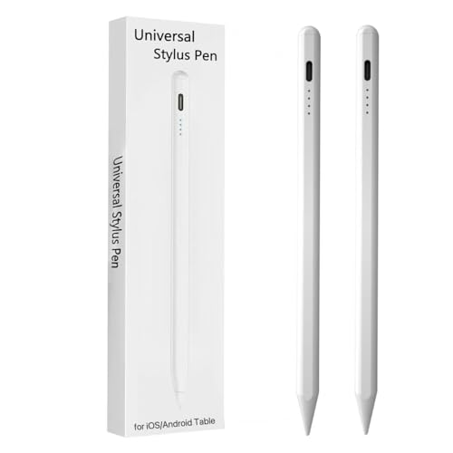 2 Pieces Stylus Pen for Samsung Galaxy Tab A9/A8/A7 Tablet Pens for iOS/Android/Windows Stylists Pen with Dual Touch Screen Stylus Pencil (White) - color: White