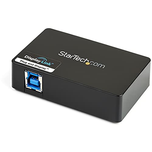 StarTech USB 3.0 to HDMI / DVI Dual Monitor Adapter Cable, 2048 x 1152, TAA | USB to HDMI and DVI-I external graphics, USB powered, DVI to VGA adapter included, Mac and Windows