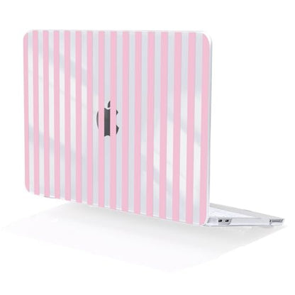 Compatible with MacBook Neo 13 inch Case 2026 (Model A3404), Printed Pattern Hard Shell Laptop Case with Keyboard Cover & Screen Film, Slim Plastic Protective Cover, Pink Stripes - color: Pink Stripes