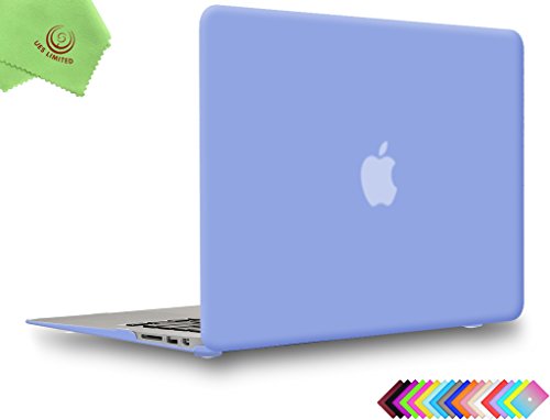 UESWILL Smooth Matte Hard Shell Case Cover Compatible with MacBook Air 11 inch (Model A1370 / A1465) + Microfibre Cleaning Cloth, Serenity Blue - color: Serenity Blue, size: MacBook Air 11"