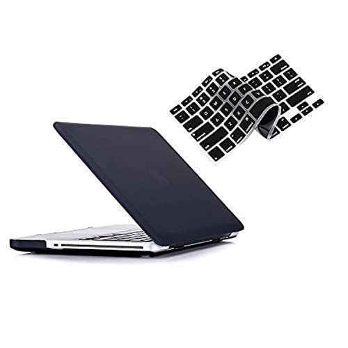 RUBAN Case Compatible with Old MacBook Pro 15 inch 2011 2010 2009 Release A1286, Plastic Hard Case Shell and Keyboard Cover for Older Version MacBook Pro 15 Inch with CD-ROM - Black - color: Black