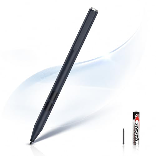 Stylus Pen for Surface Pro, 1024 Pressure, 300 Day Battery Palm Rejection | Works with Surface Pro 11/10/X/9/8/7, Laptop, Book, Go, Studio & Kobo, for Student Note-Taking & Artist Business Drawing - color: Black