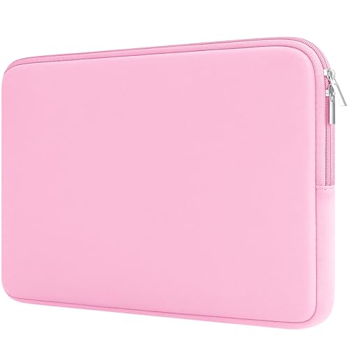 RAINYEAR 13.3 Inch Laptop Sleeve Case Padded Carrying Bag, Pink | Slim Protective Soft Zipper Computer Cover for 13.3 Inch Notebook Computer Chromebook 14 inch MacBook Pro/Max M1 M2 M3 M4 M5 - color: Pink, size: 13"-13.3"