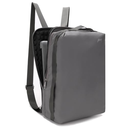 BESMART Waterproof Laptop Backpack 17.3 Inch Shockproof Computer Bag for Men & Women, Lightweight Casual Daypack (GREY) - color: Grey