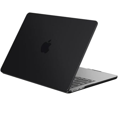 EooCoo Compatible with MacBook Air 15 inch Case M5 2026 2025 2024 2023 M4 M3 M2 Model A3448 A3241 A3114 A2941, Frosted Plastic Hard Shell Cover, Matte Finish Texture, Matte Black - color: Matte Black
