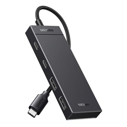 UGREEN USB C Hub, 4-in-1 USB 3.2 Adapter, 2 xUSB-C & 2xUSB-A, Aluminum | 10Gbps 4 Ports Splitter Extender for MacBook Pro/Air, iPad Pro, iPhone 17, Galaxy S26, Surface, PC, Laptops and More