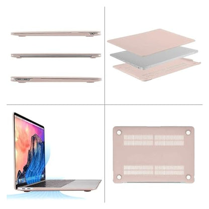 MOSISO Compatible with MacBook Air 13 inch Case M1 2021 2020 2019 2018 | A2337 A2179 A1932, Protective Hard Shell&Keyboard Cover&Screen Film&Pouch for MacBook Air 13.3 inch Case, Camel - color: Camel