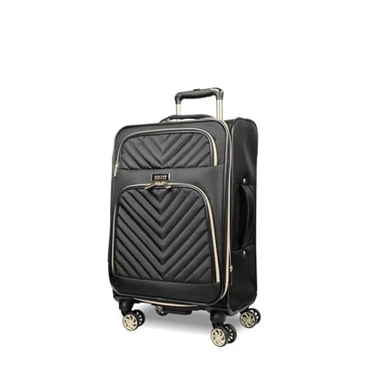 Kenneth Cole REACTION Chelsea Chevron Quilted Luggage, Black, 20-Inch Carry On - color: Black, size: 20-Inch Carry On