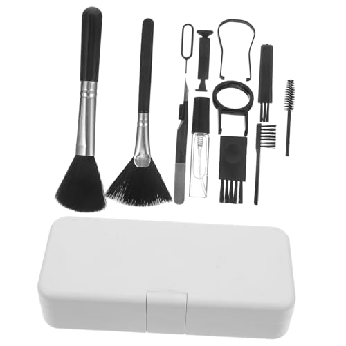 Healifty Professional Headset Cleaning Tools Multi-Function Electronics Cleaning Kit Brush Cloth Case Ideal for Earphones Keyboards