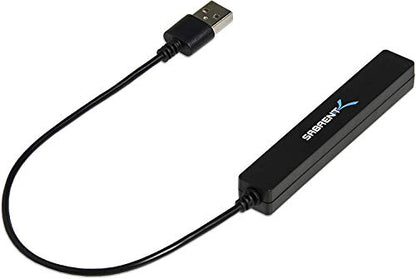 SABRENT 4 Port Portable USB 2.0 Hub (9.5" Cable) for Ultra Book, MacBook Air, Windows 8 Tablet PC (HB-MCRM) - size: 4-PORT