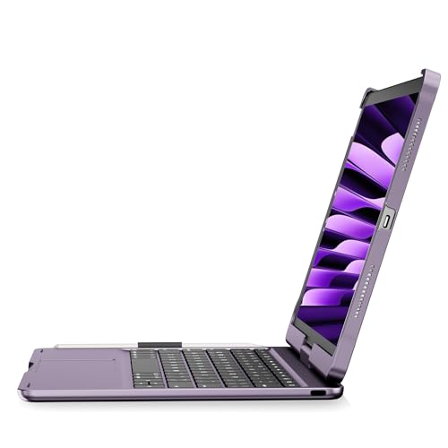 Keyboard Case iPad 10th 11th, Pro 11, Air 11" (M2-M4), (5th 4th Gen) Purple | Pekarejue 360° Rotatable, Trackpad, Backlit, Pencil Holder, Fit iPad A16, Air 11/10.9 inch, Pro 11" (1st-4th Gen, 2022-2018) - color: Metallic Purple, size: iPad 11th/10th Gen,A