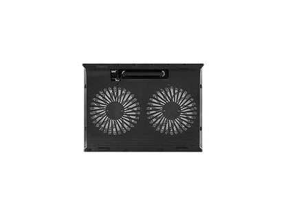 Aluratek Slim & Portable USB Powered Laptop Cooling Pad with Quiet Dual Fans, Supports up to 17" Laptop and Macbook, Black - ACP01FB