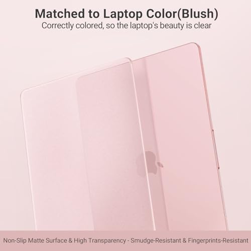 MOSISO Compatible with MacBook Neo Case 13 inch 2026 A3404 A18 Pro Chip | 4 in 1 Kit Ultra-Thin Exact-Fit Scratches&Fingerprints Resistant Protective Hard Shell Matte Case Cover, Blush Clear - color: Blush Clear
