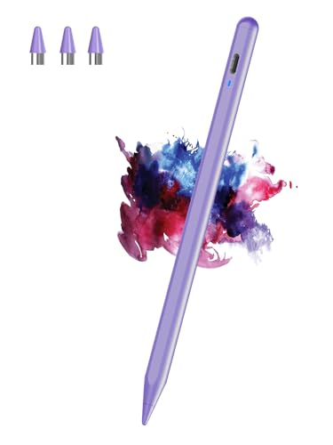 Stylus Pen for Android/Samsung A9/A9+, CMARS Rechargeable Fine Point Stylus for Switch 2/Samsung/Galaxy/iPhone/Huawei/Vivo/Oppo/XiaoMi/Honor and more, Tablet Pens for Touch screen with Magnetic Purple - color: Purple