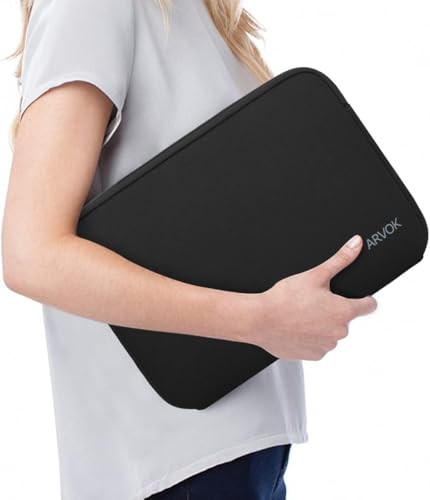 ARVOK 15 15.6 16 inch Laptop Sleeve Ultra-Thin Case MacBook pro 16 inch Sleeve Water-Resistant Notebook Computer Pocket Tablet Briefcase Carrying Bag Pouch Skin Cover for HP/Dell/Lenovo/Asus/Acer - color: Black, size: 15 inch