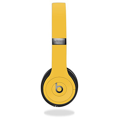 MightySkins Skin Compatible with Beats by Dr. Dre Solo 3 Wireless - Solid Marigold | Protective, Durable, and Unique Vinyl Decal wrap Cover | Easy to Apply, Remove | Made in The USA - color: Marigold