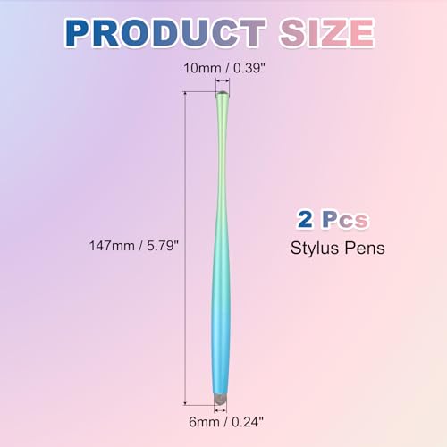 PATIKIL 2Pcs Slim Waist Stylus Pens for Touch Screen, High Sensitivity Universal Pen Capacitive Digital Pens Touchscreen Stylus for Phone Tablets Laptop Touch Screen, Blue/Green - color: Blue/Green