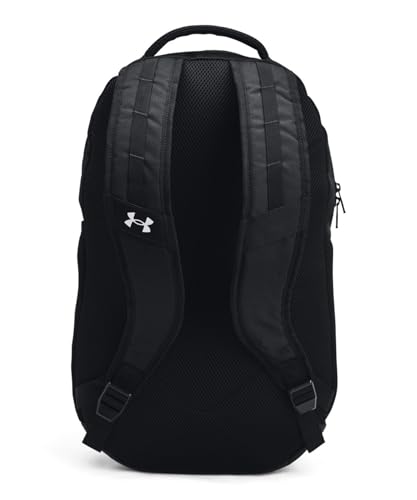 Under Armour Unisex-Adult Hustle 6.0 Backpack, (002) Black/Black/White, One Size Fits Most - color: (002) Black / Black / White, size: One Size
