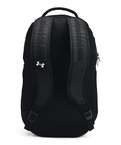 Under Armour Unisex-Adult Hustle 6.0 Backpack, (002) Black/Black/White, One Size Fits Most - color: (002) Black / Black / White, size: One Size
