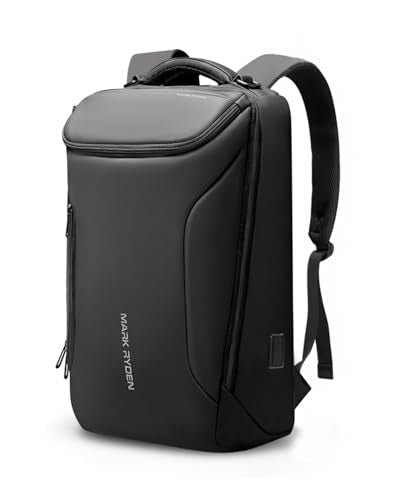 MARK RYDEN Business Backpack for Men, Waterproof High Tech Backpack with Sport Car Shape Design and USB Charging Port, Travel Laptop Backpack Fits 17.3 Inch Notebook (YKK-2 Pockets) | Waterproof Tech Backpack with USB Charging Port, Professional Work Back