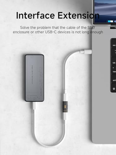 Hagibis 240W 80Gbps 8K@60Hz USB C Adapter, USB-C Female to Female Adapter, USB4 Connecter for Thunderbolt 5/4/3, Laptop, Switch, Dock, Mac, Tablet, iPhone 16 15 Pro Max (TUA07)
