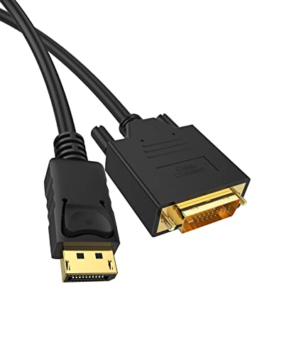 CableCreation Active DisplayPort to DVI Cable, 6Feet DP to DVI-I Cable | Active DisplayPort to DVI Cable, 6FT DP to DVI-I Cord, Eyefinity Support Multi-Screen, Black