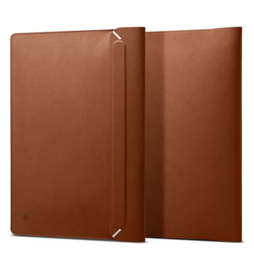 Spigen Valentinus Protective Laptop Sleeve, 16-Inch MacBook | For MacBook Pro/Air M1-M5 Chips (2021-2026) - Classic Brown - color: Classic Brown, size: 16-inch