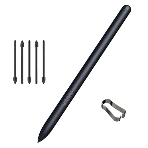 Galaxy Book 5 Pro 360 Pen for Samsung Book Pro 5/4 360 S Pen Compatible for Samsung Galaxy Book 5/4 360 Stylus Pen with Pen Nibs Replacement (Black) - color: Black