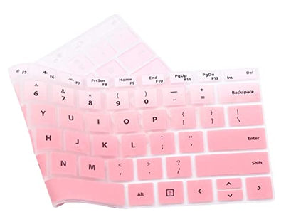 Silicone Keyboard Protective Skin Cover Compatible with 2019 Microsoft Surface Pro 7, 2016-2018 Surface Pro 4 / Pro 5 / Pro 6 (Pink Ombre) - color: Pink Ombre 3, size: Compatible with Surface Pro 4 5 6 7