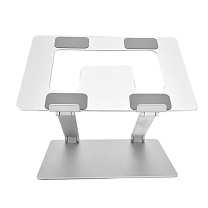 Collapsible Aluminum Alloy Laptop Stand, Portable Computer Riser Stand with Heat Dissipation Holes, Adjustable Height Notebook Support for Ergonomic Workstation Setup