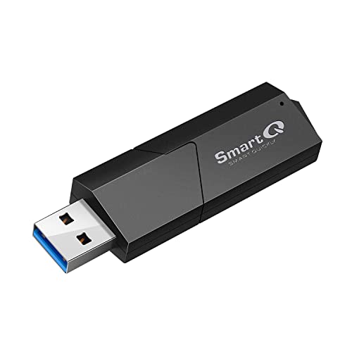 SmartQ USB 3.0 Dual Slot SD Card Reader – Fast SD & Micro SD Memory Card Reader for Camera, Photographer, Laptop, MacBook & Windows PC - size: Single