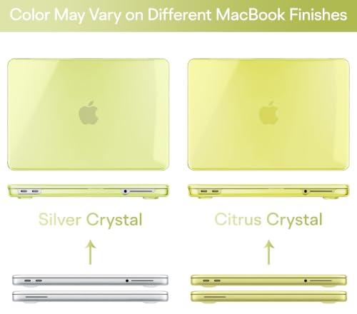 May Chen for MacBook Neo 13 inch Liquid Retina Display ((2026 Release A3404), Slim & Lightweight Protective Case with Screen Protector&Keyboard Cover&Dust Plug, Crystal Citrus - color: Crystal Citrus