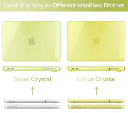 May Chen for MacBook Neo 13 inch Liquid Retina Display ((2026 Release A3404), Slim & Lightweight Protective Case with Screen Protector&Keyboard Cover&Dust Plug, Crystal Citrus - color: Crystal Citrus