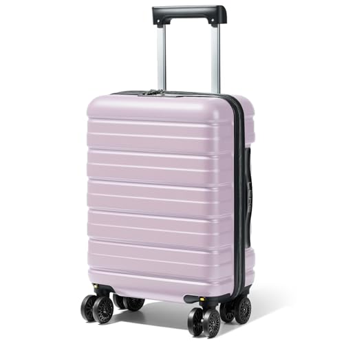 Lekesky 16 Inch Underseat Carry On Luggage Airline Approved, E-Purple | Durable ABS, Small Underseat Carry-on Luggage with TSA Lock Spinner Wheels, Personal Item Luggage Removable Wheels for Travel - color: E-Purple, size: 16 Inch