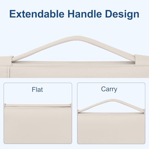 MOSISO Laptop Case 13.3 inch, 13-13.3 inch Laptop Sleeve with Handle Compatible with MacBook Air/Pro 13/Pro 14 M5 M4 M3 M2 M1,HP Dell ASUS Lenovo, Polyester Multifunctional Computer Bag, Sand - color: Sand, size: 13.3 inch