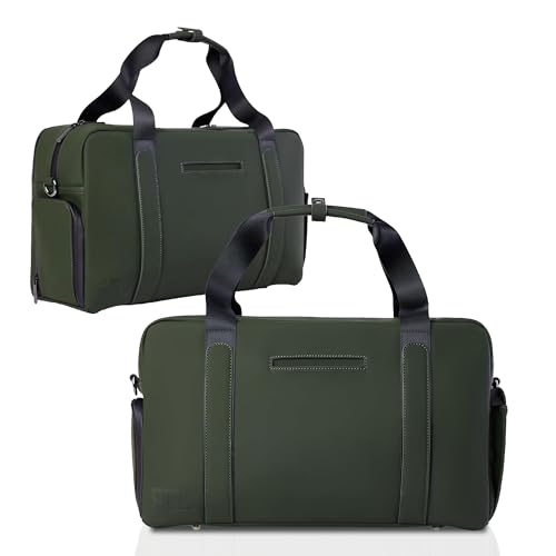 The FTL Lite Mens Gym to Office Bag - 17L Briefcase Gym Bag Hybrid with Shoe Compartment & 16" Laptop Sleeve - Executive Daily Carry & Overnight Duffel for Athletic Business Pros - Abbot Green - color: Abbot Green, style: Lite