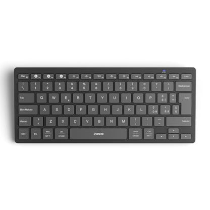 Inateck Ultra-Slim Bluetooth Keyboard, Ergonomic, 3-Device | For iPad/Windows/Android/iOS, Oversized Keycaps, 18-Month Battery Life, Portable Design, QWERTY Layout