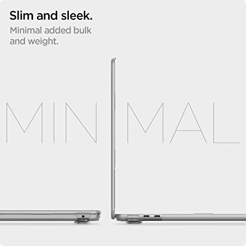 Spigen for MacBook Air 13 inch Case M5 (2026), MacBook Air 13 inch M4/M3/M2 (2025-2022), Thin Fit Transparent Protective Hard Shell Case Cover, 13.6 inch, A3449 A3240 A3113 A2681, Crystal Clear | Transparent Hard Case with Scratch Resistant Protection for