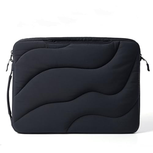 llano 13.3 inch Laptop Sleeve, Laptop Case for MacBook Pro,Dell, HP, Lenovo, Asus, Notebook Tablet Case, 360° Protection, Lightweight, Water-Resistant, 4 Compartments Storage, Black - size: 13.3 inch