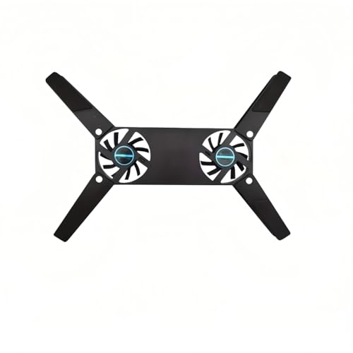 Foldable Laptop Cooling Pad with 2 Quiet Fans for 10-15 Inch, Portable Lightweight Cooler Pad for Home Office Travel（Black）