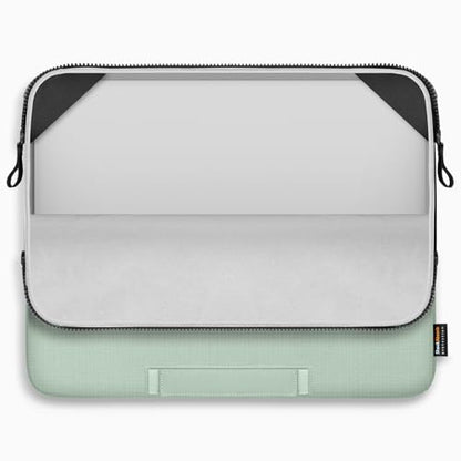 13.3-14 inch Laptop Sleeve Case Protective Briefcase Computer Bag, Green | Waterproof Polyester, Fits Most Laptop Models, Shockproof Interior, Smooth Zippers, Slim Profile - color: Green, size: 14inch