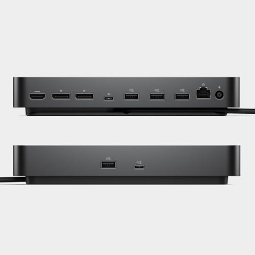 Dell Pro Dock WD25 Universal Docking Station Bundle — USB-C/USB-A Dual Display Dock with 100W Adapter + HDMI Cable + USB-C Cable + DisplayPort Cable + Cleaning Cloth