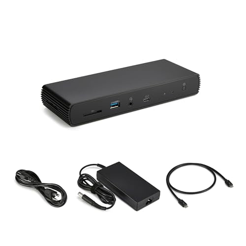Amazon Basics Thunderbolt 4 Pro Docking Station, Dual 4K Monitor Support, 8K Display, 2xTBT4, 1xHDMI2.1, 3xUSB A 3.1, RJ45 Ethernet, Black, 7.86 x 2.95 x 1.23 inches - size: 7.86 x 2.95 x 1.23 inches