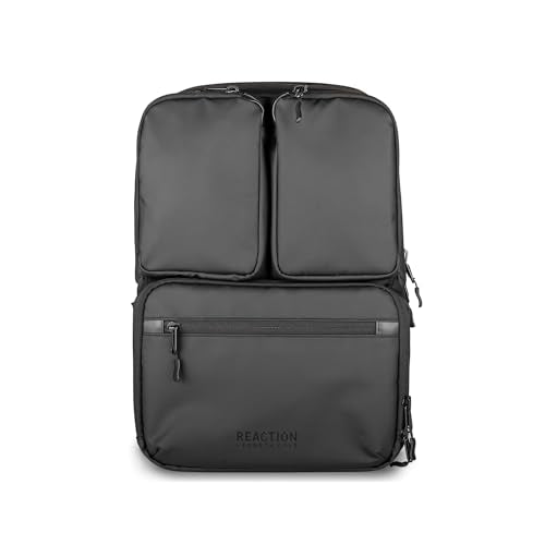The Kenneth Cole REACTION Ryder 17-Inch Coated Polyester Travel Laptop Backpack Bag, Black - style: Backpack