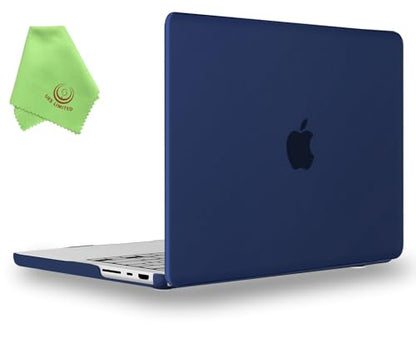 UESWILL Compatible with MacBook Pro 14 inch Case 2026-2021 Release with M5 M4 M3 M2 M1 Pro Max chip & Touch ID, Laptop Matte Hard Shell Protective Cover, Navy Blue - color: Navy Blue, size: MacBook Pro 14" (M1 M2 M3 M4 M5)