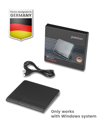 Perixx PERIPAD-706 [Firmware Updated] Wireless Slim Touchpad for Windows System - Multi-Device Bluetooth and 2.4G RF Connectivity - Rechargeable via USB-C - Large Size 5.31x4.57x0.55 Inches - Black