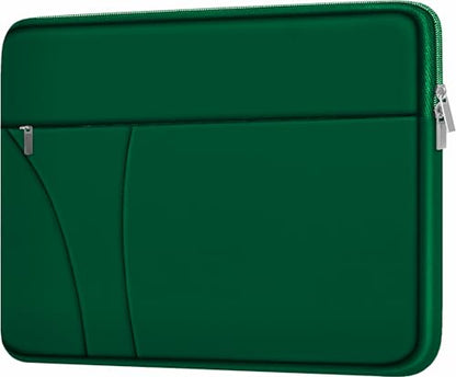 14 inch Laptop Sleeve, Traveling Laptop Case with Zippered Pocket, Shockproof Protective Carrying Briefcase Computer Bag for 14" MacBook Air/Pro, HP, Dell, Lenovo, Acer, Dark Green - color: Dark Green, size: 14 inch