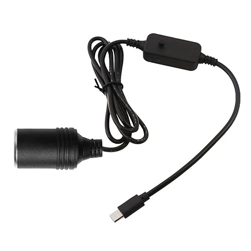 Multi Voltage Car Socket Converter Type-C to Adapter Power Your Devices 5V9V12V15V20V3A Voltages Charger to Converter USB with Adjustable Voltage - color: 120cm